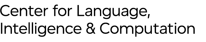 Mobile Wordmark for the Center for Language, Intelligence, and Computation